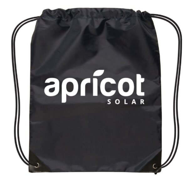 Small Drawstring Black Backpack