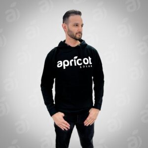 Apricot Solar Hoodie Sweatshirt - Black