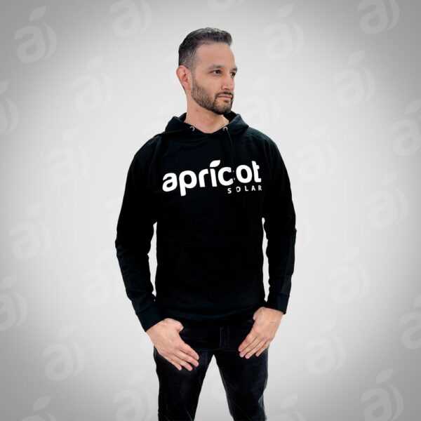 Apricot Solar Hoodie Sweatshirt - Black