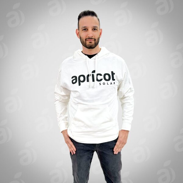 Apricot Solar Hoodie Sweatshirt – White